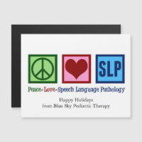 Peace Kärlek SLP Tal Language Pathology Magnet