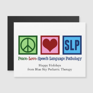 Peace Kärlek SLP Tal Language Pathology Magnet