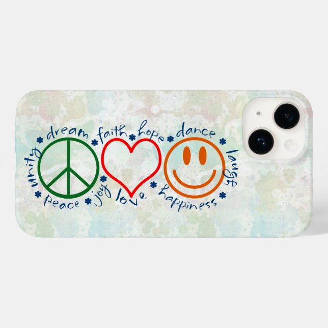 Peace Kärlek Smile (Baksida (horisontell))