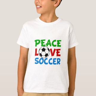 Peace Kärlek Soccer Cute Kids T Shirt