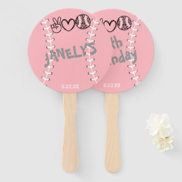 Peace Kärlek Softball Birthday