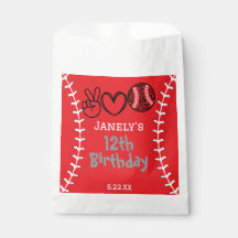 Peace Kärlek Softball Birthday