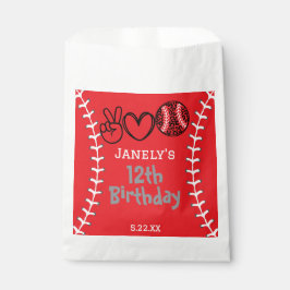 Peace Kärlek Softball Birthday