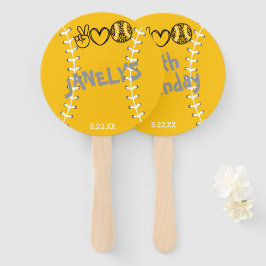 Peace Kärlek Softball Birthday