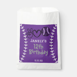 Peace Kärlek Softball Birthday