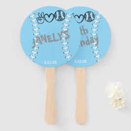 Peace Kärlek Softball Birthday