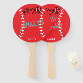 Peace Kärlek Softball Birthday