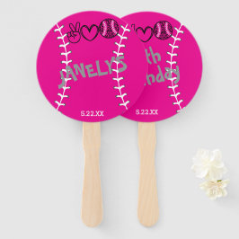 Peace Kärlek Softball Birthday