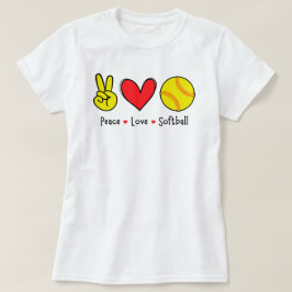 Peace Kärlek Softball Funny Quote | Softball Sayed T Shirt