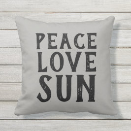 PEACE KÄRLEK SOL typografi | Kudde