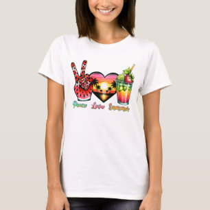 Peace Kärlek-sommaren T Shirt
