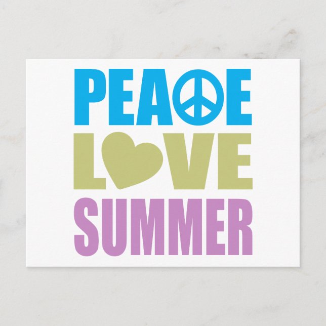 Peace Kärlek-sommaren Vykort (Framsida)
