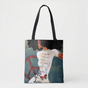 Peace Kärlek & SOUL Tote Tygkasse
