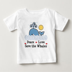 Peace Kärlek Spara Whales Infant Långärmad Tee