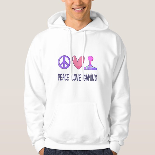 Peace Kärlek-spel Hoodie (Framsida)
