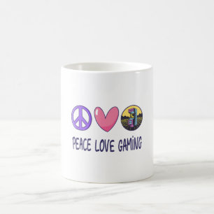 Peace Kärlek-spel Kaffemugg