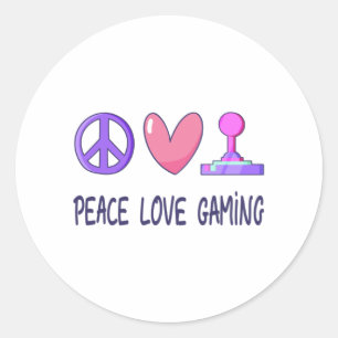 Peace Kärlek-spel Runt Klistermärke