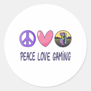 Peace Kärlek-spel Runt Klistermärke