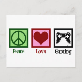 Peace Kärlek-spel Vykort