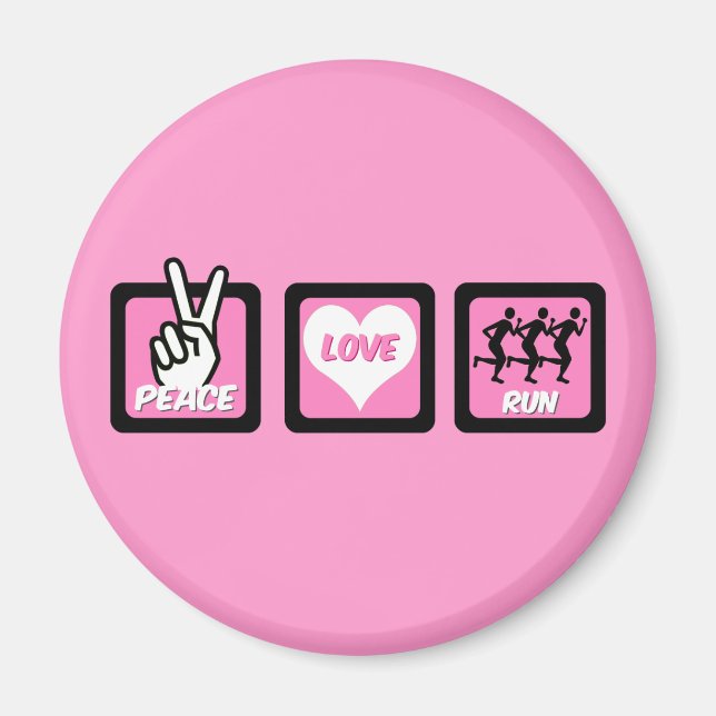 Peace kärlek springa magnet (Framsidan)