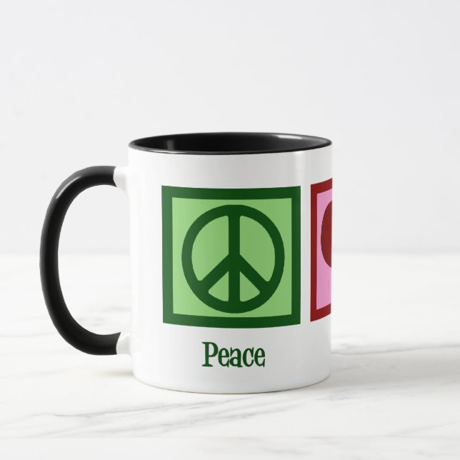 Peace Kärlek Springa Mugg (Vänster)