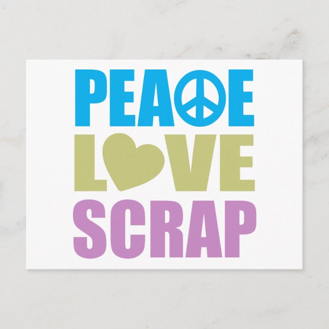 Peace Kärlek Sskit Vykort (Framsida)