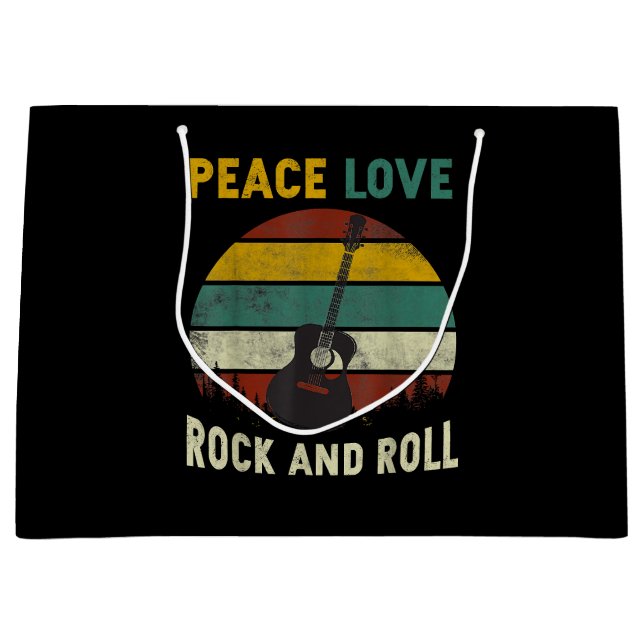 Peace Kärlek & Sten & Roll Guitar Player Guitarist (Framsidan)