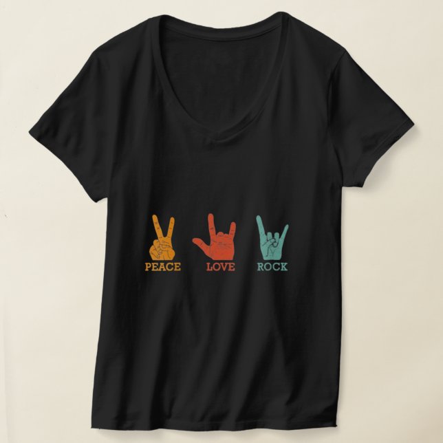 Peace Kärlek Sten T Shirt (Laydown)