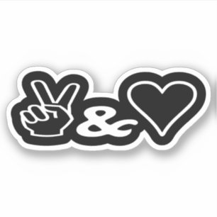 Peace & Kärlek Sticker Klistermärken
