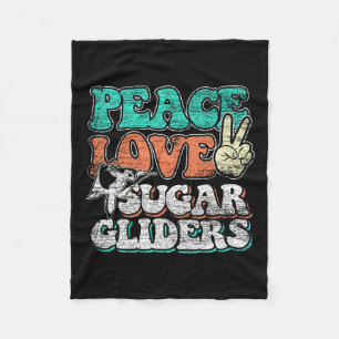 Peace Kärlek Sugar Gliders Fleecefilt