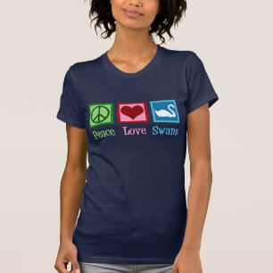 Peace Kärlek Svanar Tee Shirt