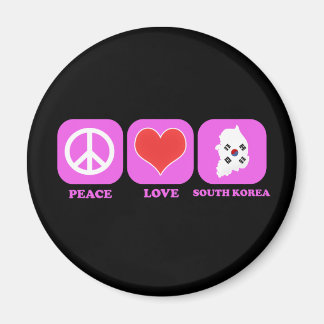 Peace Kärlek Sydkorea Magnet