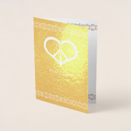 Peace Kärlek & Sympathies Foil Card Folierat Kort