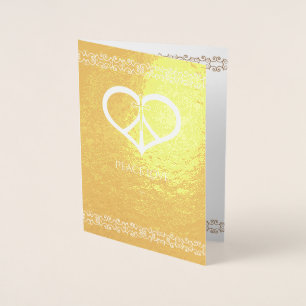 Peace Kärlek & Sympathies Foil Card Folierat Kort