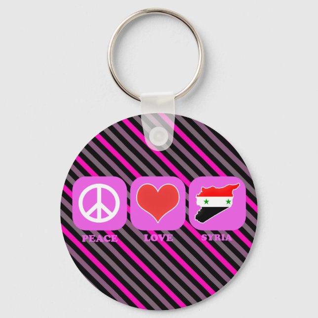 Peace Kärlek Syrien Nyckelring (Framsida)