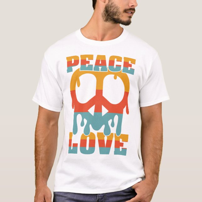 Peace Kärlek T Shirt (Framsida)