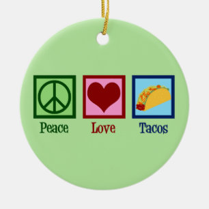 Peace Kärlek Tacos Julgransprydnad Keramik