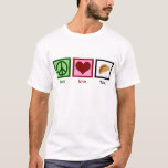 Peace Kärlek Tacos Tee<br><div class="desc">Av all mexikansk mat är tacos min favorit.</div>