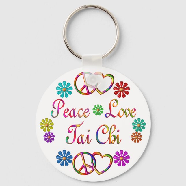 Peace Kärlek Tai Chi Nyckelring (Framsida)