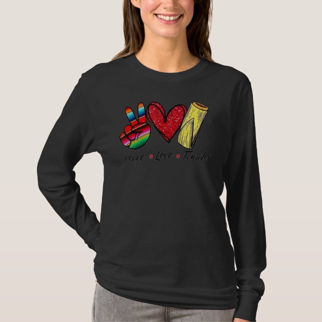 Peace Kärlek Tamales Mexican T Shirt (Framsida)