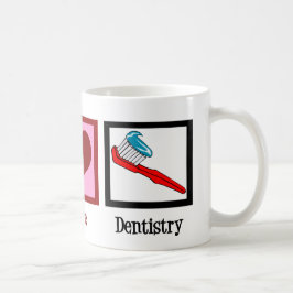 Peace Kärlek Tandvård Cute Dentist Kaffemugg