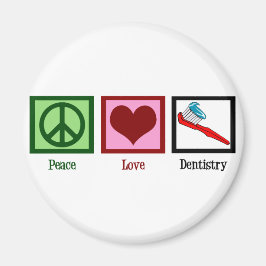 Peace Kärlek Tandvård Magnet