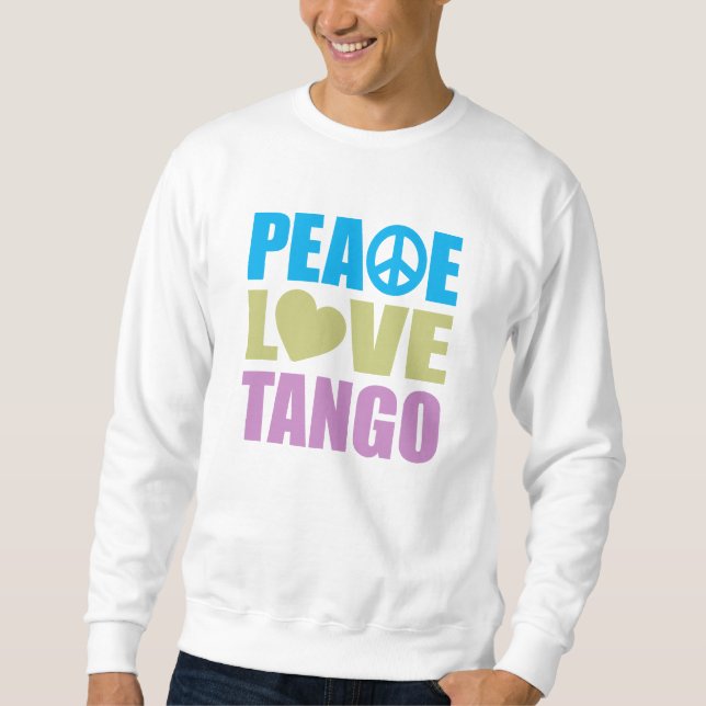 Peace Kärlek Tango Lång Ärmad Tröja (Framsida)
