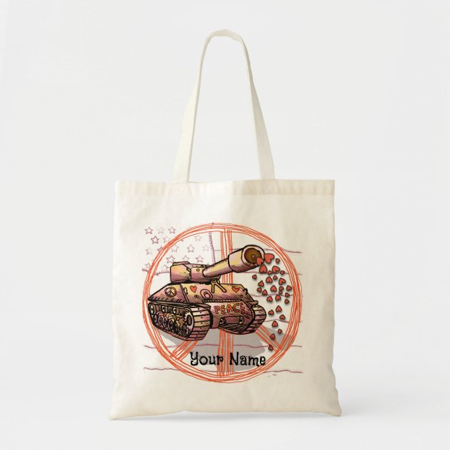 Peace Kärlek Tank Tygkasse (Framsidan)