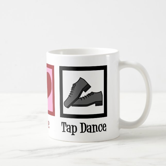 Peace Kärlek Tap Dance Kaffemugg (Höger)