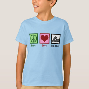 Peace Kärlek Tap Dance Kids T Shirt