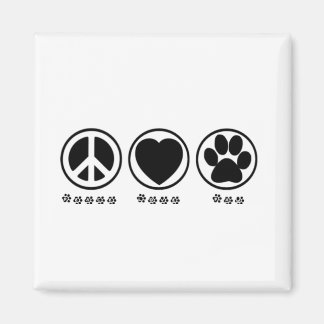 Peace Kärlek Tass Magnet