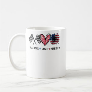 Peace Kärlek Tävla Flagga America Tävla Älskare Kaffemugg