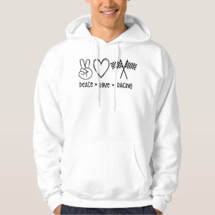 Peace kärlek Tävla Hoodie