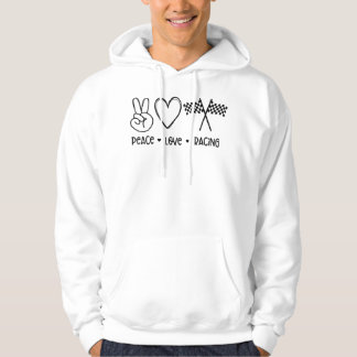 Peace kärlek Tävla Hoodie